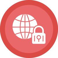 Internet Security Glyph Due Circle Icon Design vector
