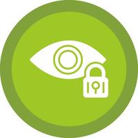 Retinal Scan Glyph Due Circle Icon Design vector