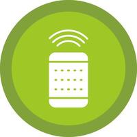 Remote Control Glyph Due Circle Icon Design vector
