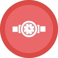 Wristwatch Glyph Due Circle Icon Design vector