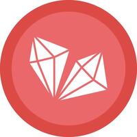 Crystal Glyph Due Circle Icon Design vector