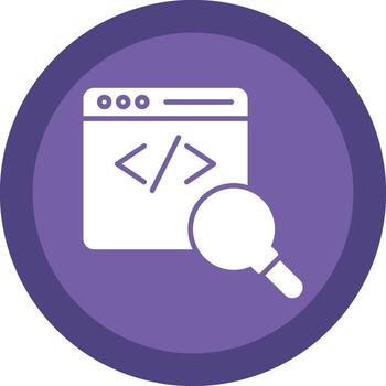 Code Review Glyph Due Circle Icon Design vector