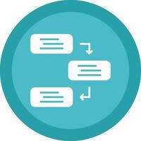 Dependencies Glyph Due Circle Icon Design vector