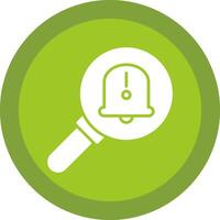 Fault Glyph Due Circle Icon Design vector