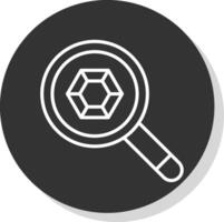 Research Glyph Due Circle Icon Design vector