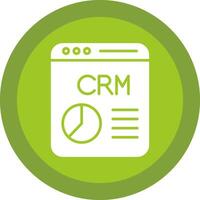 CRM Glyph Due Circle Icon Design vector