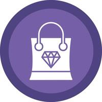 Shopping Bag Glyph Due Circle Icon Design vector