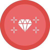 Diamond Glyph Due Circle Icon Design vector