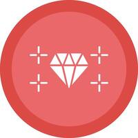 Diamond Glyph Due Circle Icon Design vector