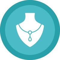 Necklace Glyph Due Circle Icon Design vector