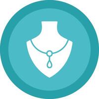 Necklace Glyph Due Circle Icon Design vector