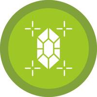 Gem Glyph Due Circle Icon Design vector