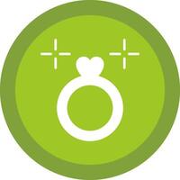 Wedding Ring Glyph Due Circle Icon Design vector