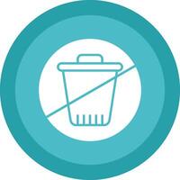 Zero Waste Glyph Due Circle Icon Design vector