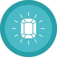 Gem Glyph Due Circle Icon Design vector