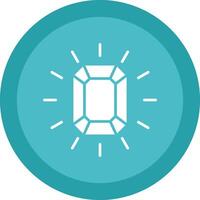 Gem Glyph Due Circle Icon Design vector