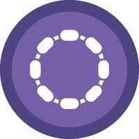 Chain Glyph Due Circle Icon Design vector