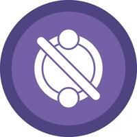 Piercing Glyph Due Circle Icon Design vector