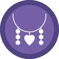 Necklace Glyph Due Circle Icon Design vector