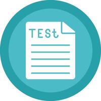 Test Glyph Due Circle Icon Design vector