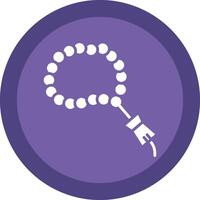 Tasbih Glyph Due Circle Icon Design vector