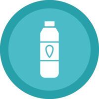 Milk Bottle Glyph Due Circle Icon Design vector