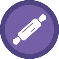 Rolling Pin Glyph Due Circle Icon Design vector