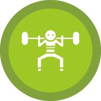 Workout Glyph Due Circle Icon Design vector