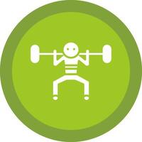 Workout Glyph Due Circle Icon Design vector