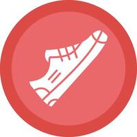 Shoe Glyph Due Circle Icon Design vector