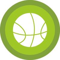 Basketball Glyph Due Circle Icon Design vector