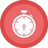 Stopwatch Glyph Due Circle Icon Design vector