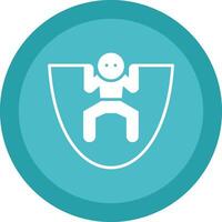 Skipping Glyph Due Circle Icon Design vector