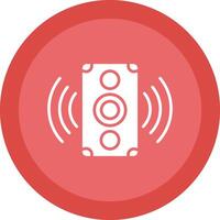 Sound Speaker Glyph Due Circle Icon Design vector