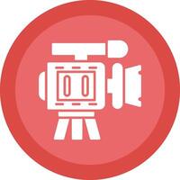 camera Glyph Due Circle Icon Design vector