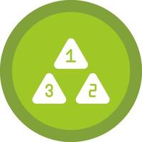 Numbers Glyph Due Circle Icon Design vector