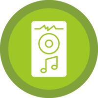 Mixer Glyph Due Circle Icon Design vector