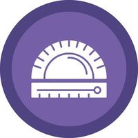 Protractor Glyph Due Circle Icon Design vector