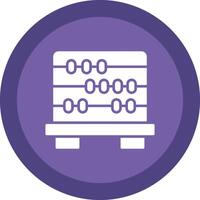 Abacus Glyph Due Circle Icon Design vector