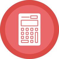 Calculator Glyph Due Circle Icon Design vector