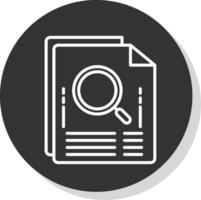 Files Glyph Due Circle Icon Design vector