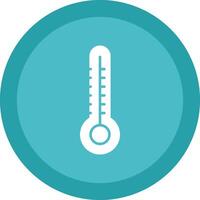 Thermometer Glyph Due Circle Icon Design vector