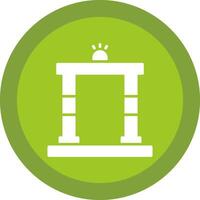 Metal Detector Glyph Due Circle Icon Design vector