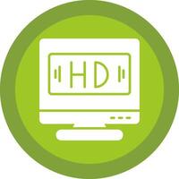 Hd Glyph Due Circle Icon Design vector