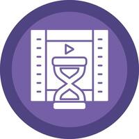 Duration Glyph Due Circle Icon Design vector