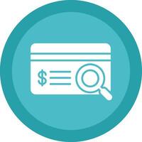Credit Card Glyph Due Circle Icon Design vector