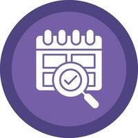 Calendar Glyph Due Circle Icon Design vector