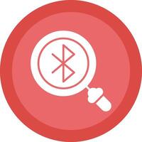 Bluetooth Glyph Due Circle Icon Design vector