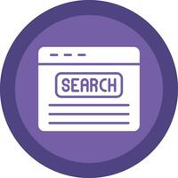 Search Bar Glyph Due Circle Icon Design vector