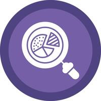 Graph Glyph Due Circle Icon Design vector